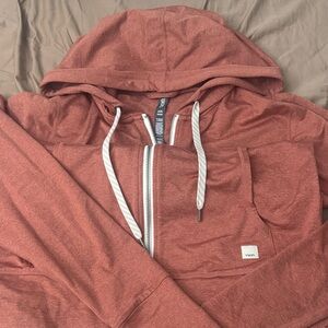 Vuori Women's Rust orange brown Zip-Up Hoodie
